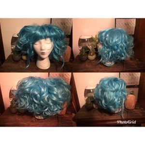 Light Blue Poofy Wig